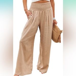 Khaki Palazzo Pants